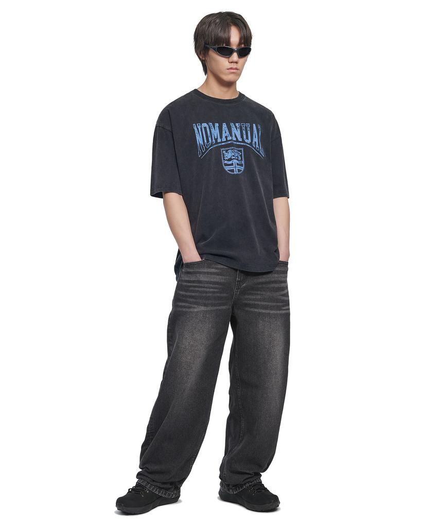 Nomaenyueol Emblem Washed T-Shirt - Washed Black