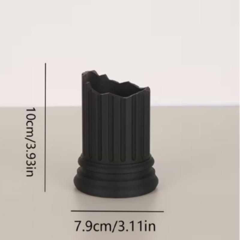 Ancient Greek Style Roman Pillar Pen Holder Roman Column Stone Pillar Pencil Holder Irregular Storage Box Makeup Brush Container