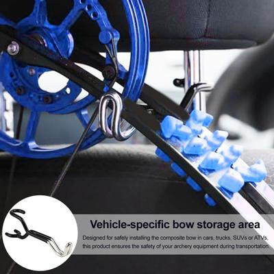 Bow Buddy Uchwyt na Łuk na Zagłówek Samochodowy Oszczędzający Miejsce Stojak na Łuk Łuczniczy do Samochodów Ciężarowych SUV-ów Polowanie Sporty Outdoorowe