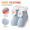 Unisex Heated Floor Socks Christmas Foot Warmer Slipper Socks for Home