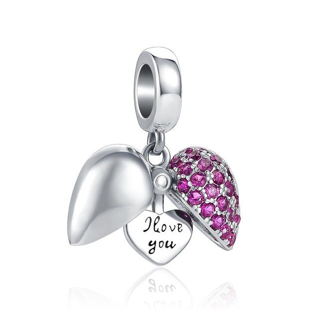 

Новий срібний 925 проби Infinity Hearts & Stars Flower Pendant DIY fine beass Charms Fit Original Charm Bracelet Women