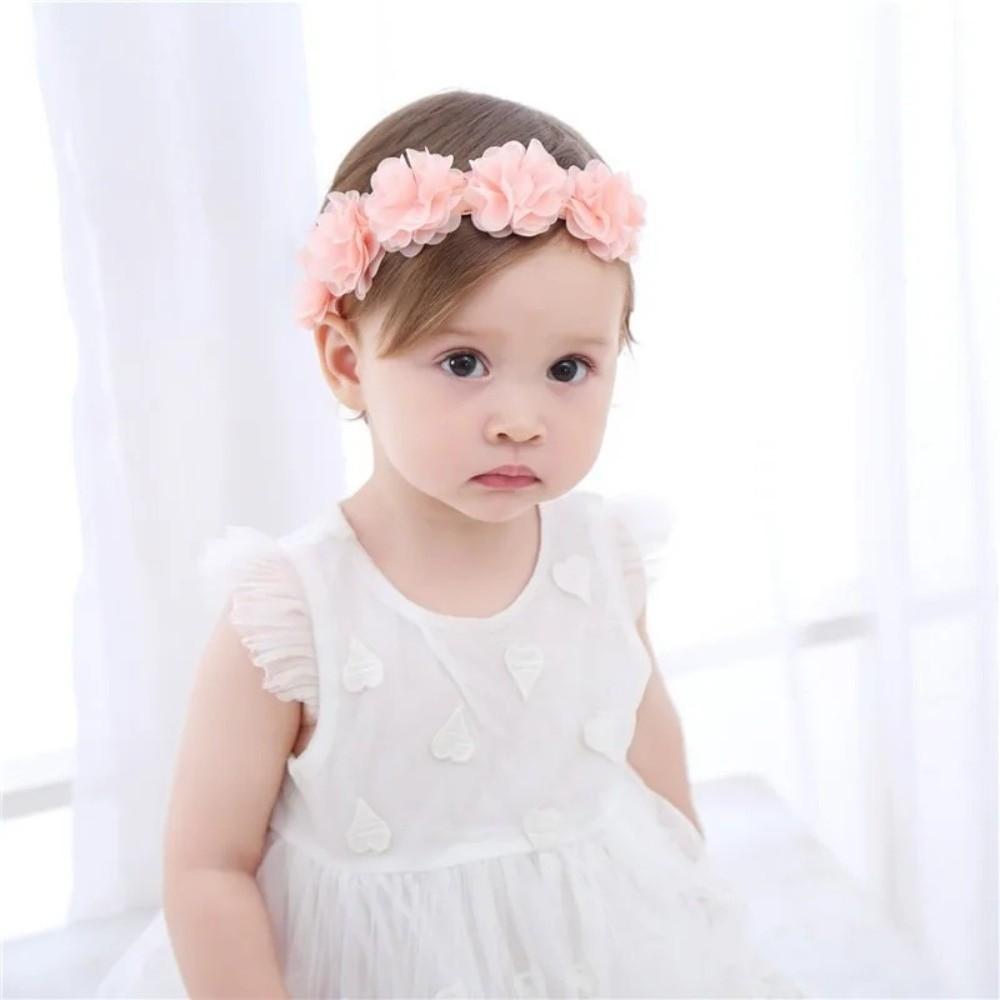 Elastic Headband Chiffon Flower Hair Band New Baby Headband  for Kids Children Newborn Toddler