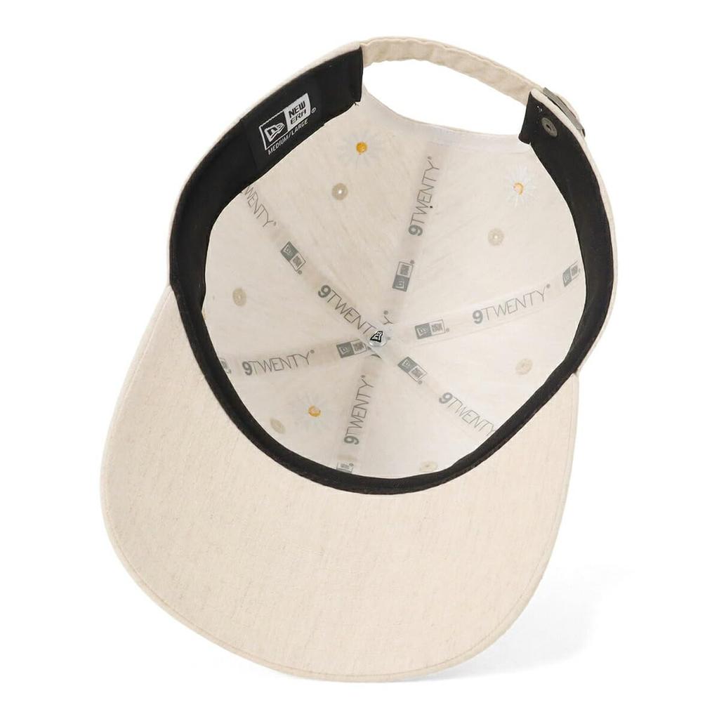 New Era 9TWENTY Long Cap Pattern Flower ONSPOTZ 920 Long Long New Era BB UV Trendy Functional Hat Visor/EasySnap (14693423, NER36C8812), Ivory/Floral