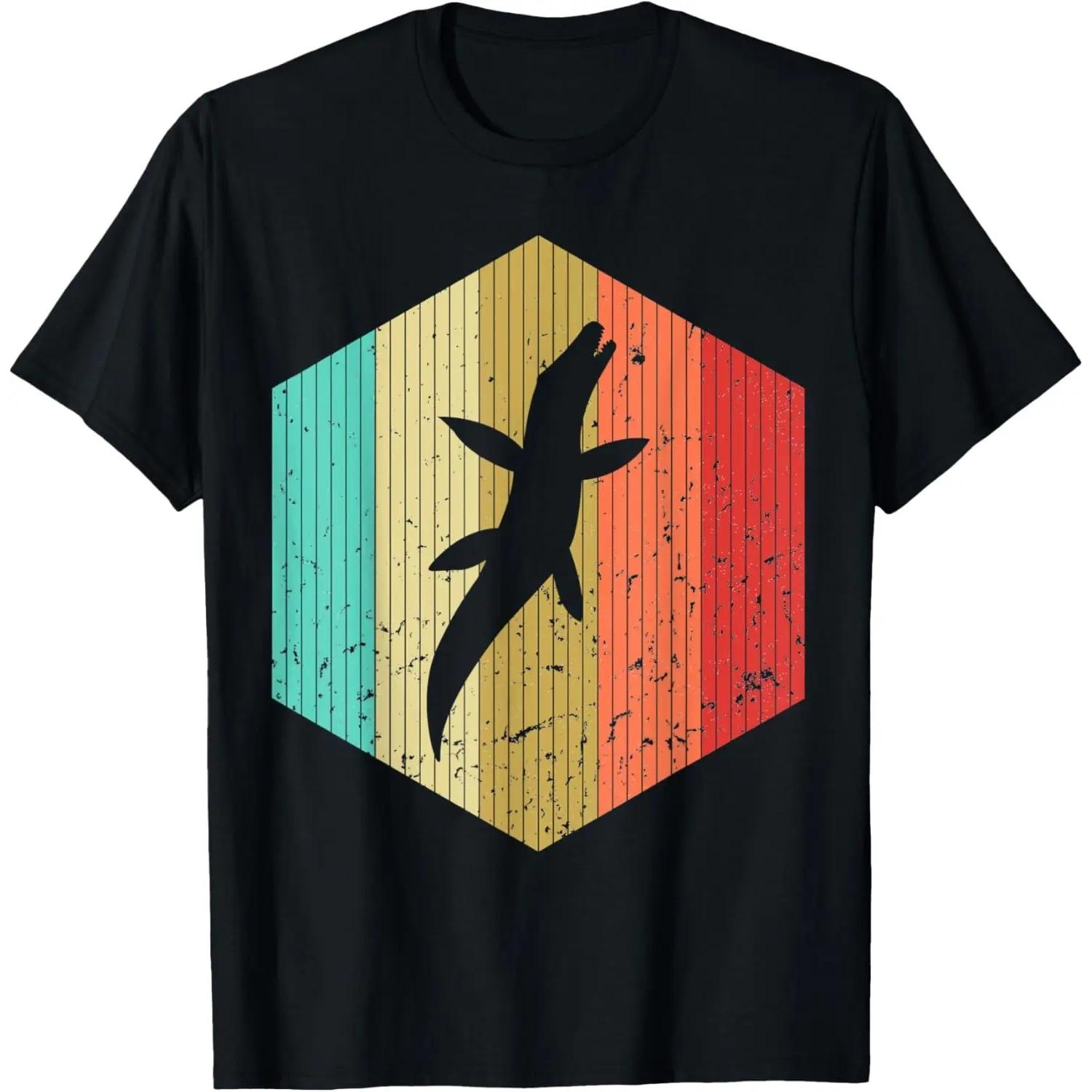 

Vintage Retro Hainosaurus Dinosuchus Dinosaur Sunset 80s 90s T-Shirt S чёрный
