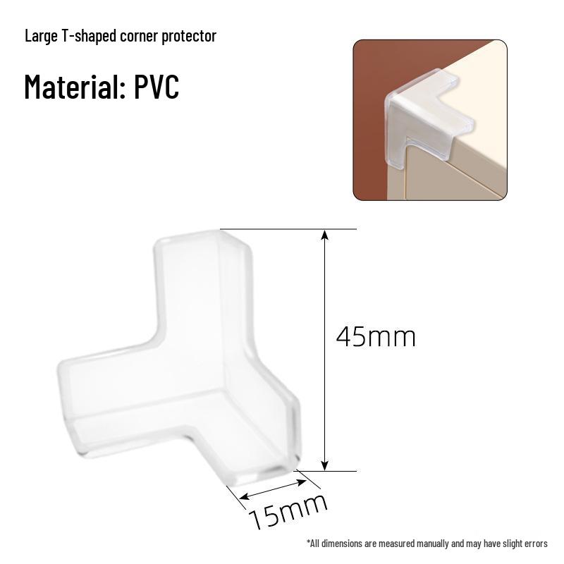 Kids' Protective Soft Silicone Table Corner Guards, Transparent Anti-Bump Cushion
