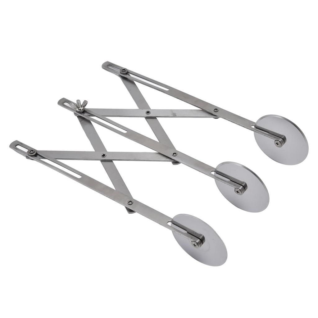 3 Wheel Stainless Steel Pastry Cutter   Expanded 3 Wheel Pastry Cutter for Dough Pizza Baking
