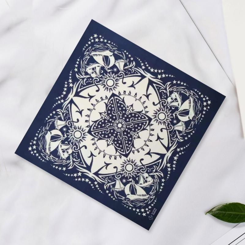 Hiphop Paisleys Bandanas Handkerchief Colourful Men Women Print Handkerchief for Head and Neck Wear
