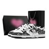 Dunk Longan Glance, Heart Box Abrasion Resistant Low Top Skateboard Shoes Unisex Black White DD1391-100(Team773--)
