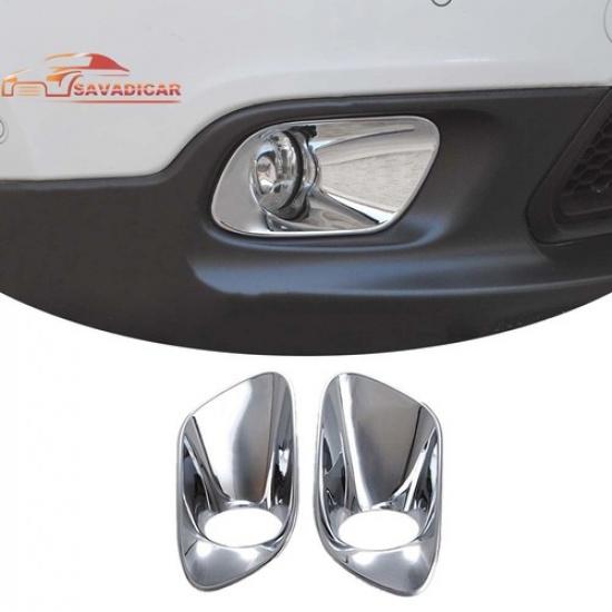 Хромированная Накладка Рамки Передней Противотуманной Фары для Jeep Cherokee 2014-2018