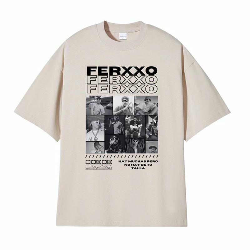 Rapper Feid Ferxxo Concerto Grafica Cover Maglietta Uomo Donna Hip Hop Retro Alta Qualità Maglietta Casual Cotone Girocollo Magliette Top