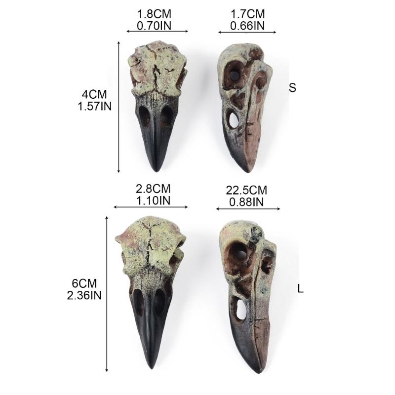 Gothics Crow Skull Necklace Dark Series Necklace Pendant for Halloween Party Hanging Decoration Novelty Gift Accessories