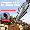 Jijijing Wood Splitter Drill Bit, 110mm Heavy Duty Log with U-Shaped Anti-Slip Thread, Compatible Hand/Electric for Firewood Chopping