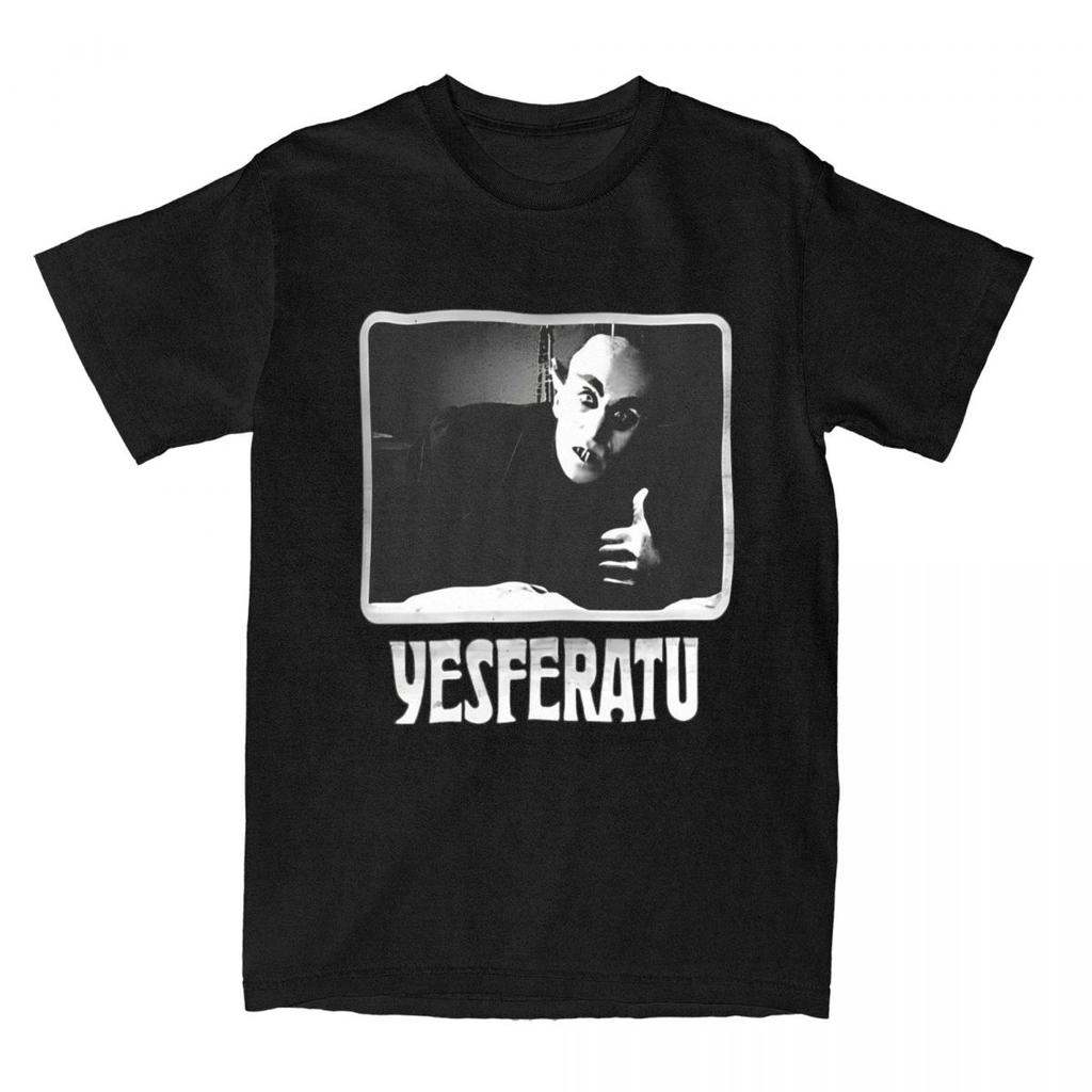 Haikyuu T Shirt Yesferatu Funny Nosferatu Positive Goth Horror Lover Pure Cotton T Shirts Shirt for Male Short Sleeve Top Tees