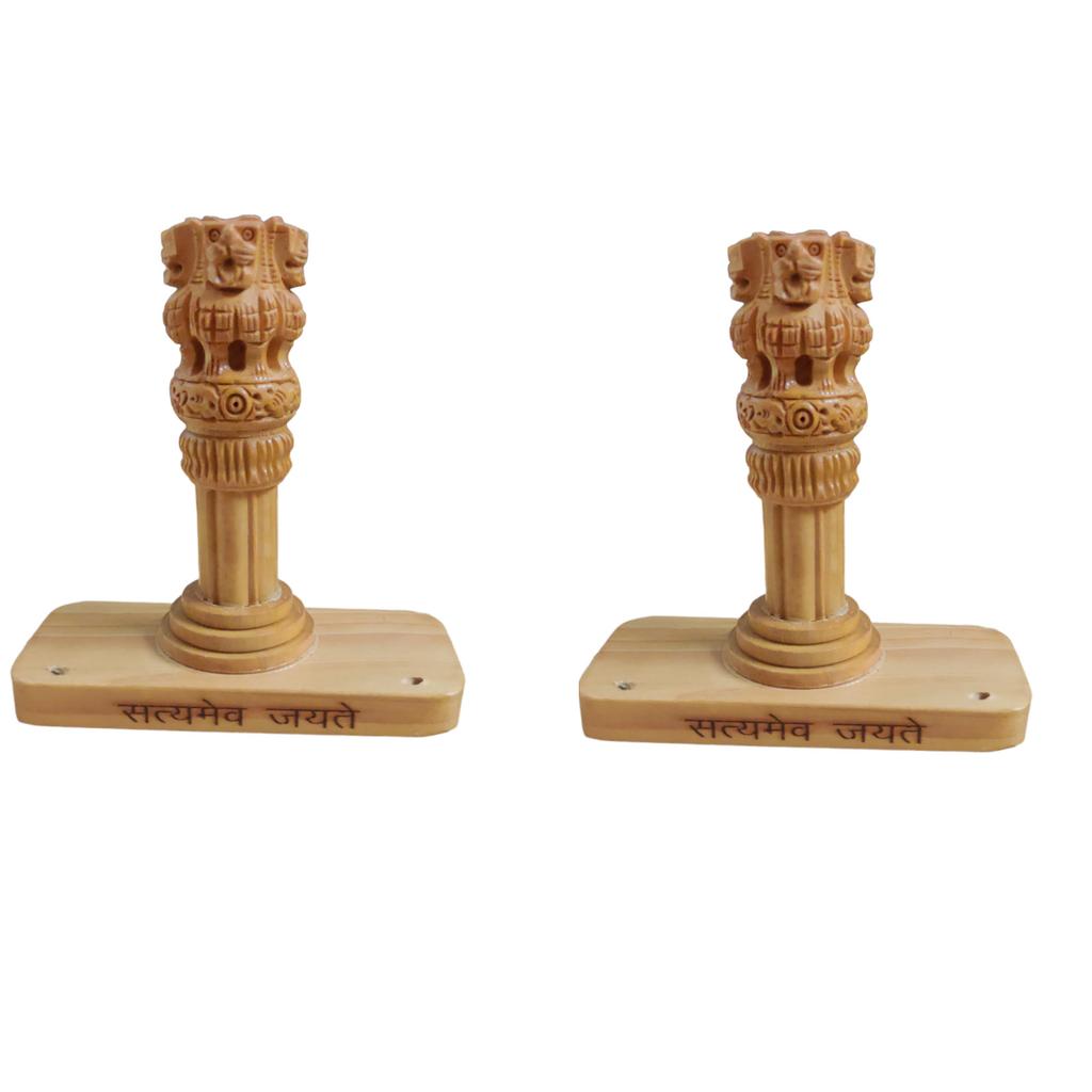 @ Wooden Ashoka Stambh Table For Office And Home Decorative Pack Of 2 C344 SM249-60% OFF