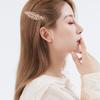 Bow Pearl Hairpin Women'S Leaf-Shaped Bangs Clip, Forehead Broken Hair Card Duck Bill Clip Side Hair Accessories