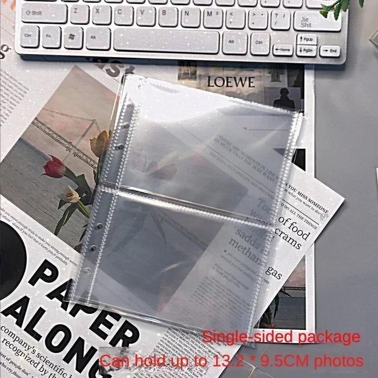 A5 Akrylowa Przezroczysta Powłoka Album na Zdjęcia na Luźnych Kartkach, DIY Odpinany Segregator, 6-otworowy Album Akrylowy Segregator Kpop, Segregator na Fotokarty