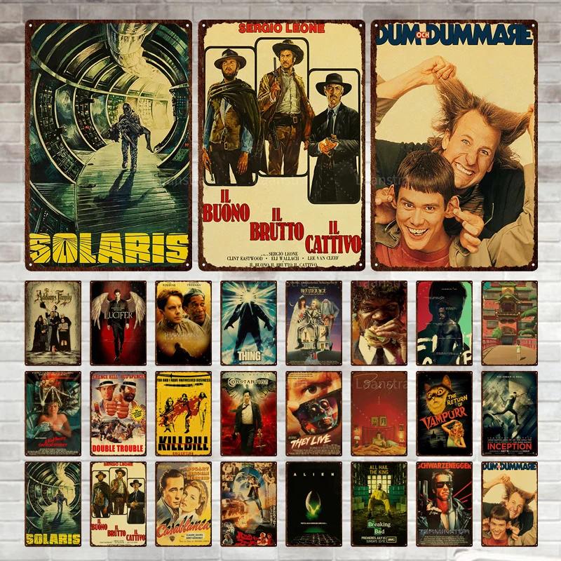 Various Classic Movie Posters Retro Metal Plaque Tin Sign Posters Living Room And Bar Interior Decoration Poster Painting
