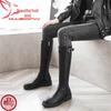 Damen Echte Weiche Leder Mid-Calf Hoher Schaft Mode Reitstiefel - 2025 Herbst/Winter Kollektion