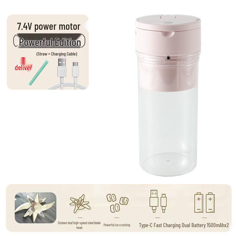 Portable Rechargeable Electric Juicer & Ice Crusher Cup