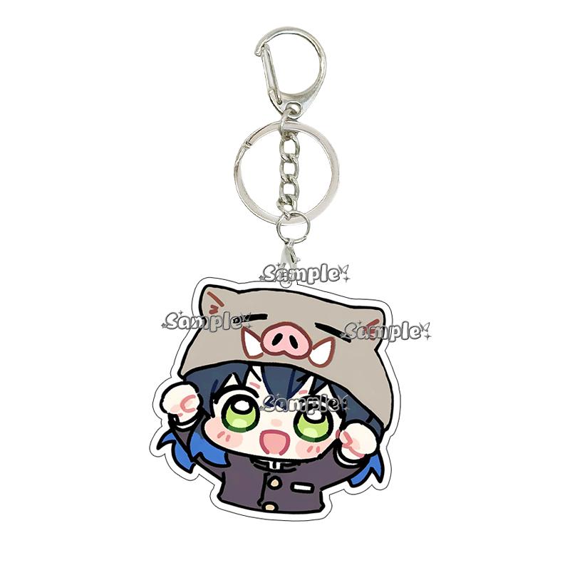 Cartoon Tsuyuri Kanawo Shinobu Excitement Fashion Anime Characters Acrylic Keychain Decor Charm Ornaments Car Key Ring Gifts Toy