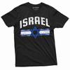 Herren Israel T-Shirt Israelische Flagge Wappen T-Shirt Davidstern Shirt Unisex T-Shirt