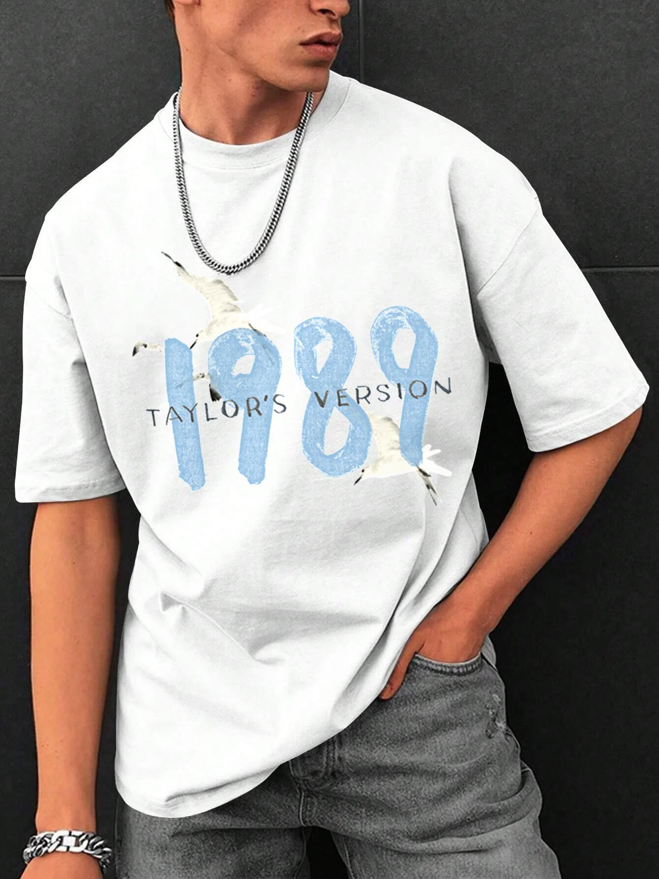 

2026 Summer New Design 1989 Taylor Pattern TShirt HighQuality Fashion Casual Breathable Mens Roundneck Printed TShirt S
