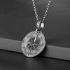 Hochwertige modische Medaille Halskette Anhänger Piratenschiff Kompass Persönlichkeit Herren Halskette Anhänger Hip Hop Schmuck Trend Schmuck