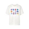 Langzi 25 October Cotton Cat Print Short Sleeve T-Shirt