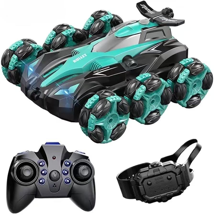 Acrobatic Remote Control Car Six-wheeled 2.4G Gesture Sensing 360° Climbing Drift Spray Music Off-road Remote Control Car Toy