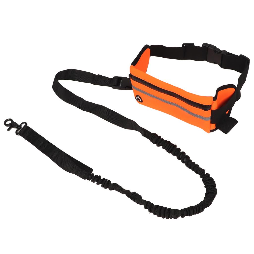 Hands Dog Leash Shock Absorption Reflective Dog Running Leash with Zippered Bag for Walking Jogging Running