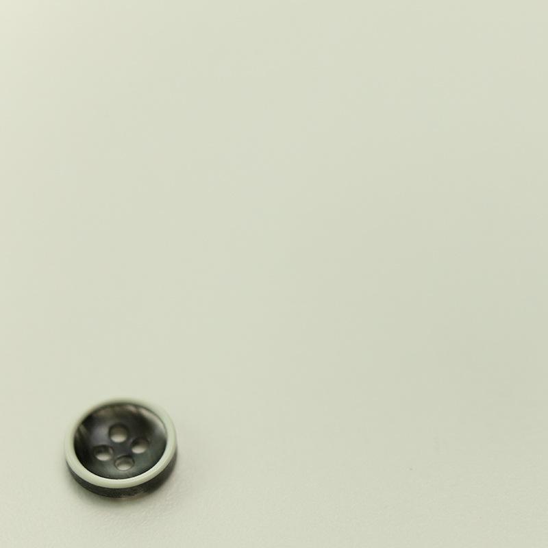 10pcs Bowl White Edge Resin Four-Eye Button Black Coffee Shirt Button Sweater Knitted Cardigan Sleeve Collar Button