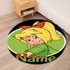 Custom Name Bibi Blocksberg Printed Round Rug Carpet Chair Rug Area Rug Entryway Doormats,for Office Chair Living Room Bedroom Kitchen Room.