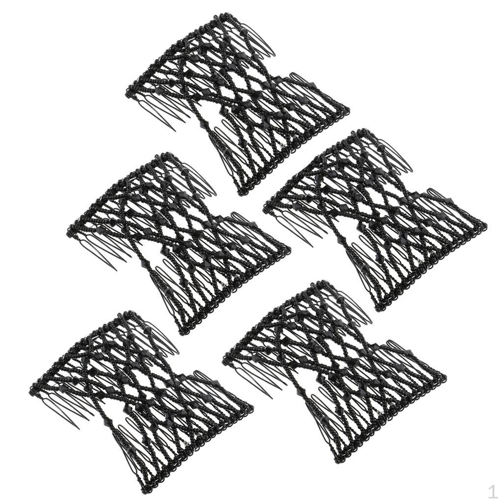 

5 штук расческа эластичные заколки для волос хрустальные бусины для женщин