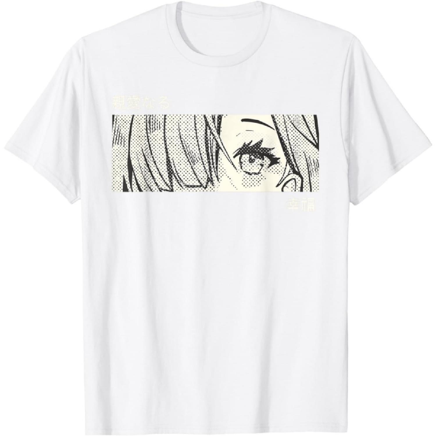 QGDZ Anime Girl Eyes - Japan Culture Art - Japanese Aesthetic T-Shirt S
