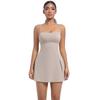 Anti Glare Base Sports Dress With Chest Cushion, Breathable Outdoor Golf Backless Camisole, Yoga Tennis Skirt For Women