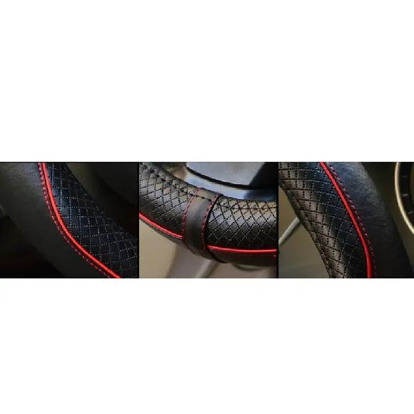 Universal 38cm Car Steering Wheel Cover Leather Braid For Steering Wheel Cowhide Car Steering Wheel Wrap