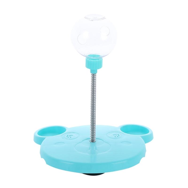 

Dog Leaking Food Feeder Slower Feeder Kitten Toy Swing Food Ball Pet Indoor Toy Tumbler Teaser Toy Boredom Pet Treat Toy синій
