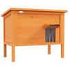 Feral Cat House, Wooden Insulated with Removable Floor, Water-Resistant Openable Roof - Orange