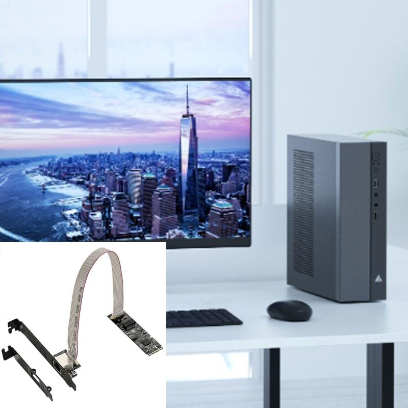 5G BM key to PCIe Networking Card RTL8126 Chip Gigabits Ethernets PCIE Networking Card 10/100/2500/5000Mbps