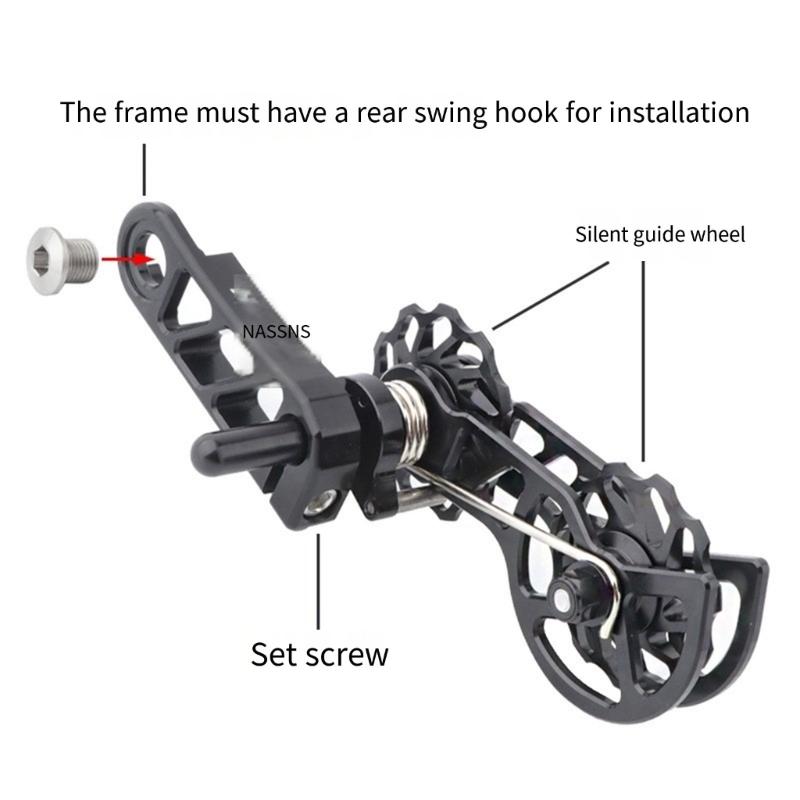 Single Speed Mountain Bike Chain Tensioner 11T Guide Roller Cycling Double Spring Chain Guide Bike Protectors Easy To Use