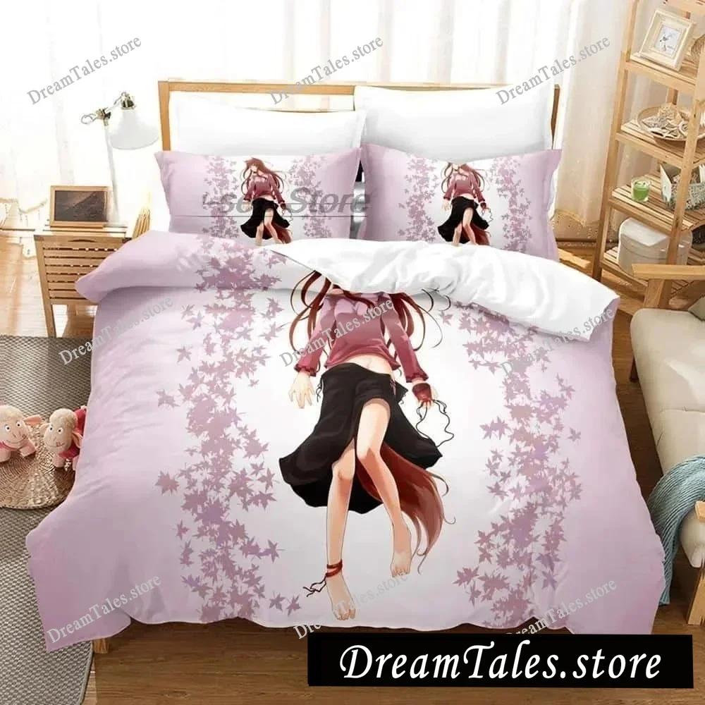 3D Anime Spice and Wolf Bedding Set Single Twin Full Queen King Size Bed Set Adult Kid Bedroom Duvet Cover Sets Home Textiles