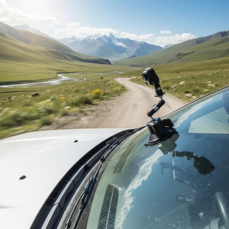 Adjustable Suction Cup Mount for Go Ultra Action Cameras With 360 Degree Rotation And Metal Construction