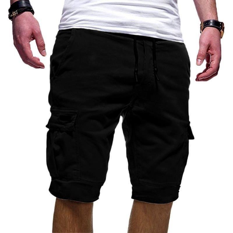 Sommer Y2K All Match Hose Einfarbig Streetwear Elegante Mode Halbhose Multi Pocket Shorts Herrenbekleidung
