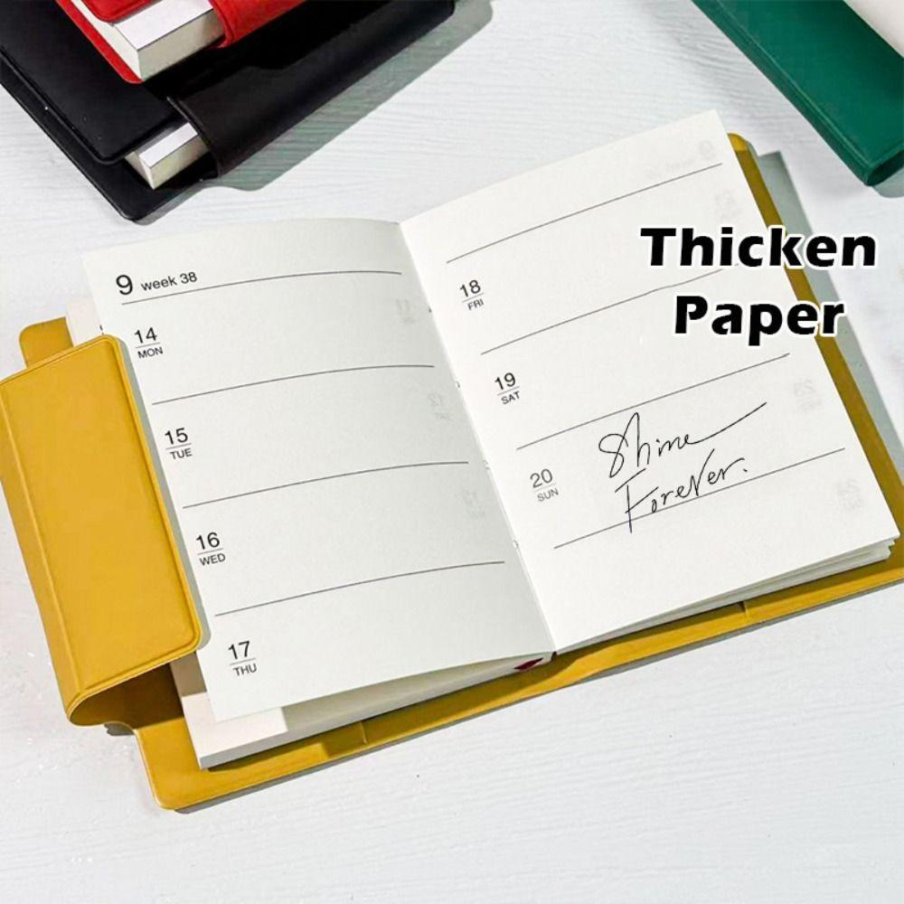 Minimalist PU Leather A7 Notebook Portable To Do List Daily Planner 2026 Schedule Book School Office