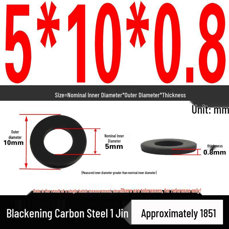 Blackened Thickened Oversized Metal Washer