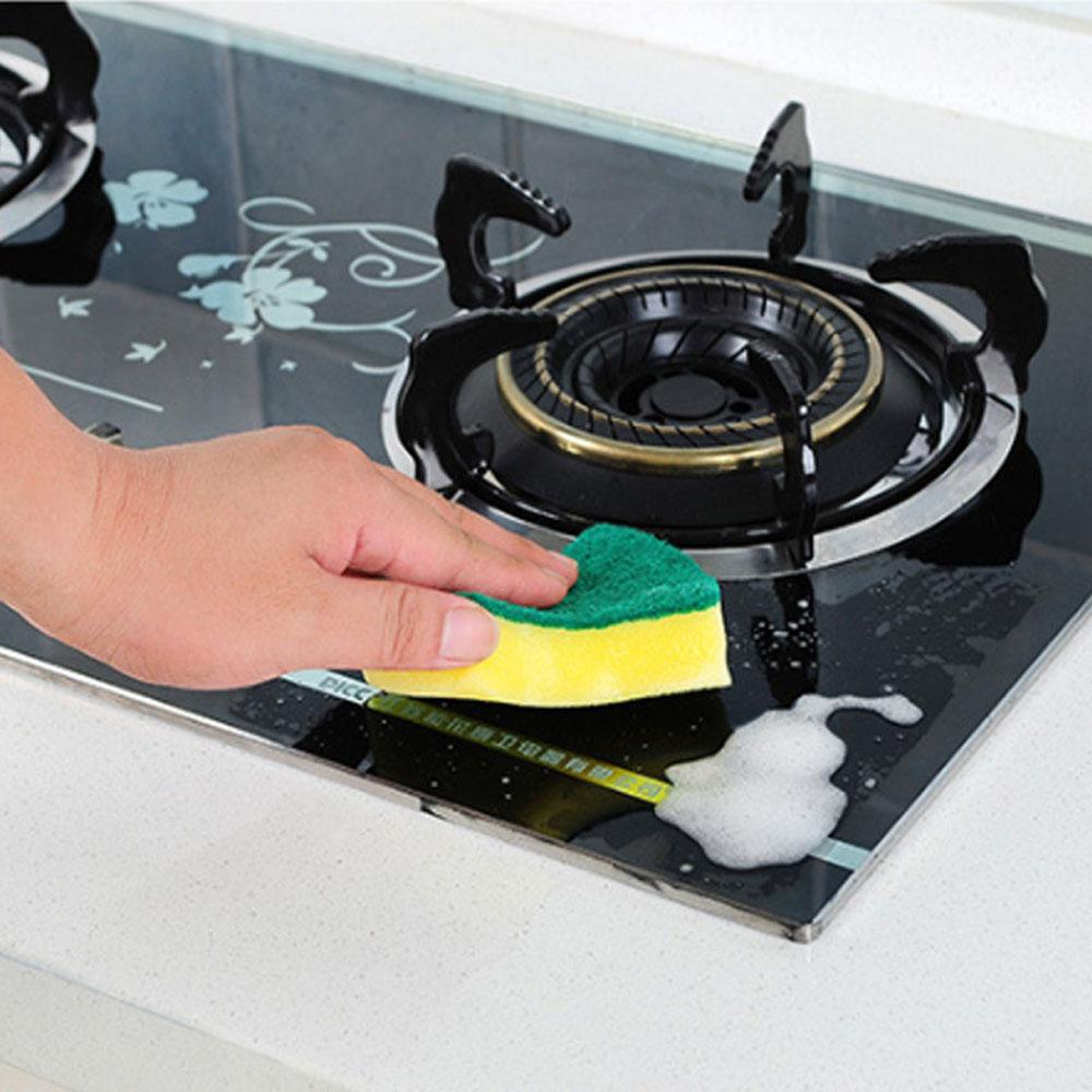 6PCS Household Magic Decontamination Dishwashing Sponges Kitchen Scrub Brush Pot Brush Household Cleaning Tools