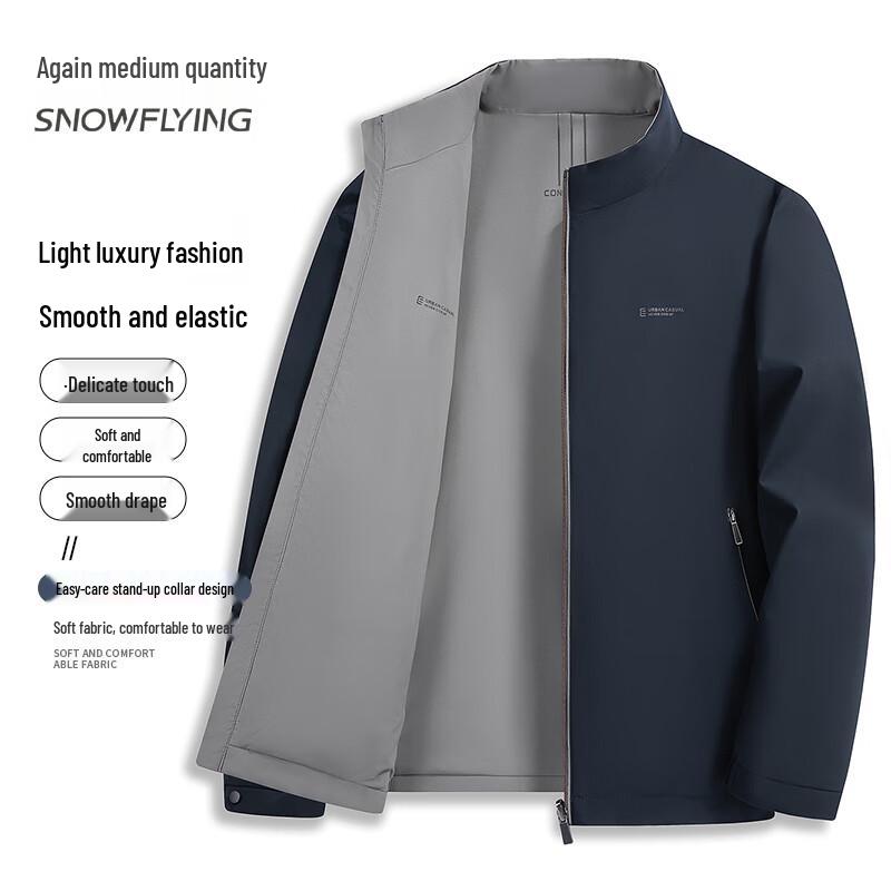 

SNOWFLYING Men s Reversible Business Casual Flight Jacket 4XL