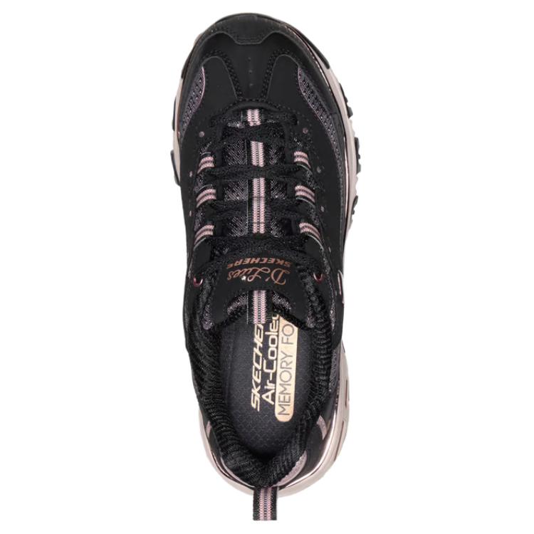 Skechers DLites Eva Classic Round Toe Low Top Dad Shoes Women Sneakers 150873-BKRG