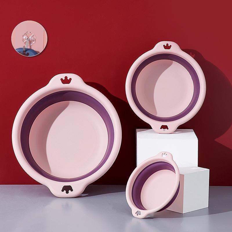 

1 шт. Портативная складная раковина для умывания, легкая раковина для кемпинга, путешествий и активного отдыха L розовый