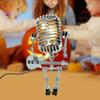 Microphone Robot Lamp Hold A Guitar Soft Lighting Plastic Handicraft Ornament Energy-saving Retro Robot Figurine LED Table Light Home Decoration
